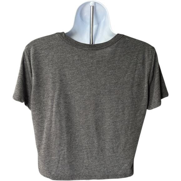Bella + Canvas CrossFit Counter Culture Flowy Crop Tee Gray Graphic Star M - Picture 2 of 6